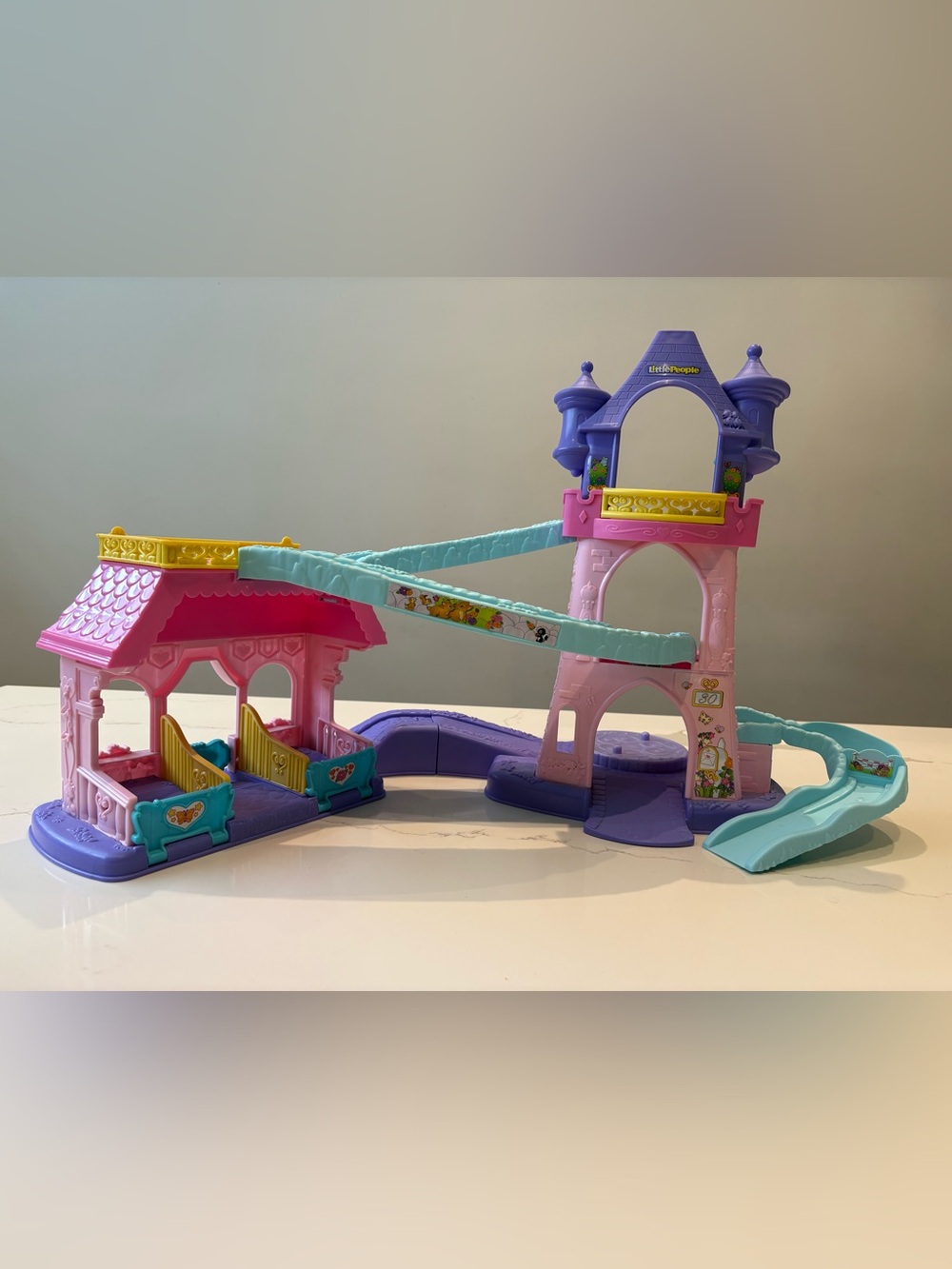 Fisher Price Little People Klip Klop Castle Pink & Purple Princess - WORKS!